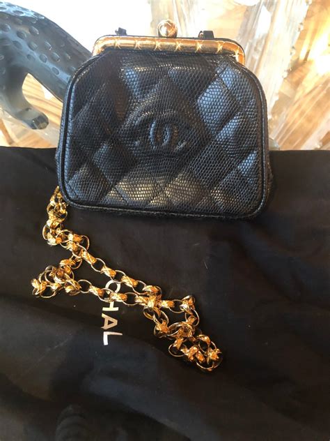 chanel vintage lizard-embossed camera bag|Chanel Lizard Bag .